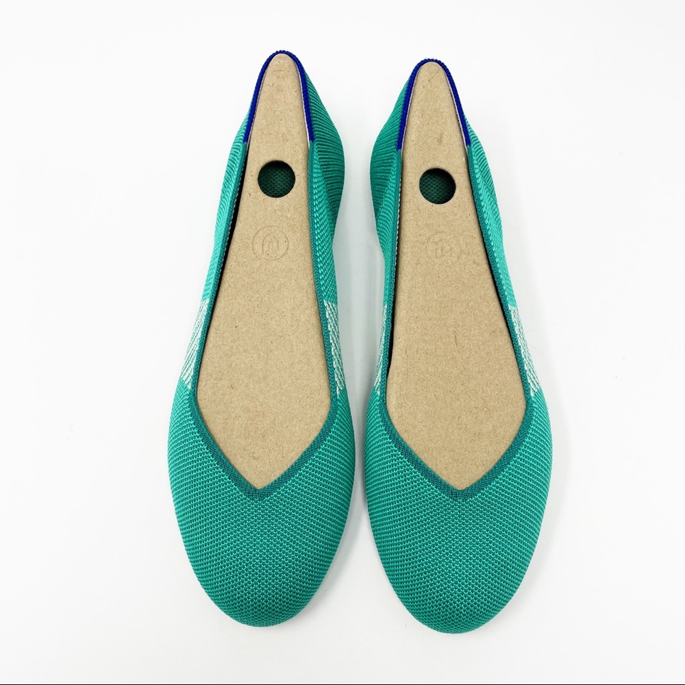 Rothy’s Calypso Blue Green Turquoise Teal Flats - Retired - Very Hard to Find 10